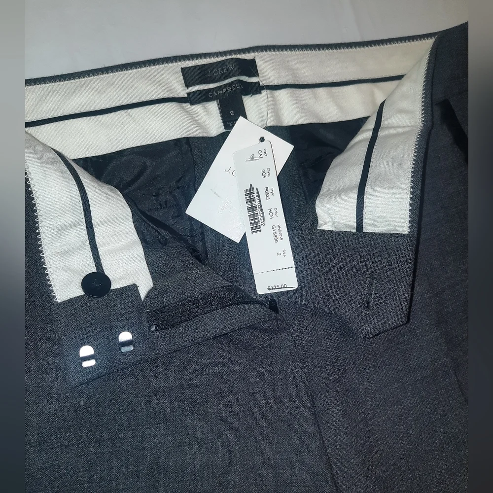 J. Crew | Campbell Tuxedo Dress Pants with Faux Leather Sides Size 2 - Picture 4 of 16